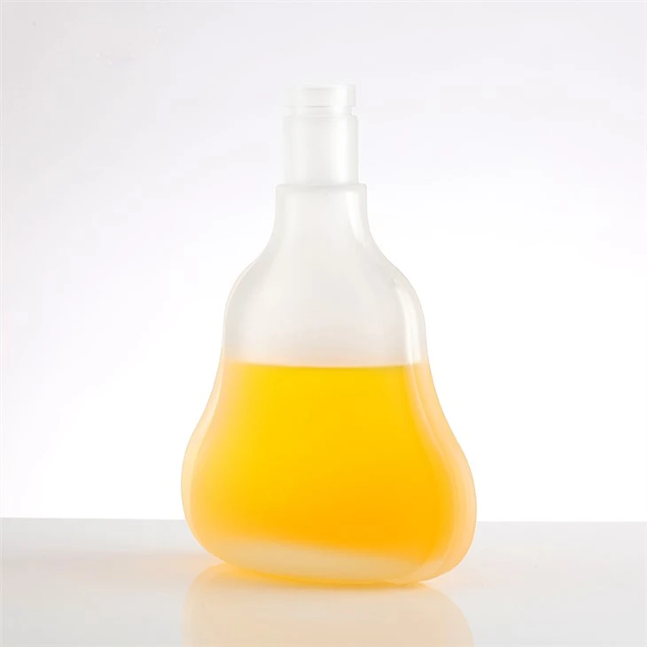 Frosted Glass Wine Bottles