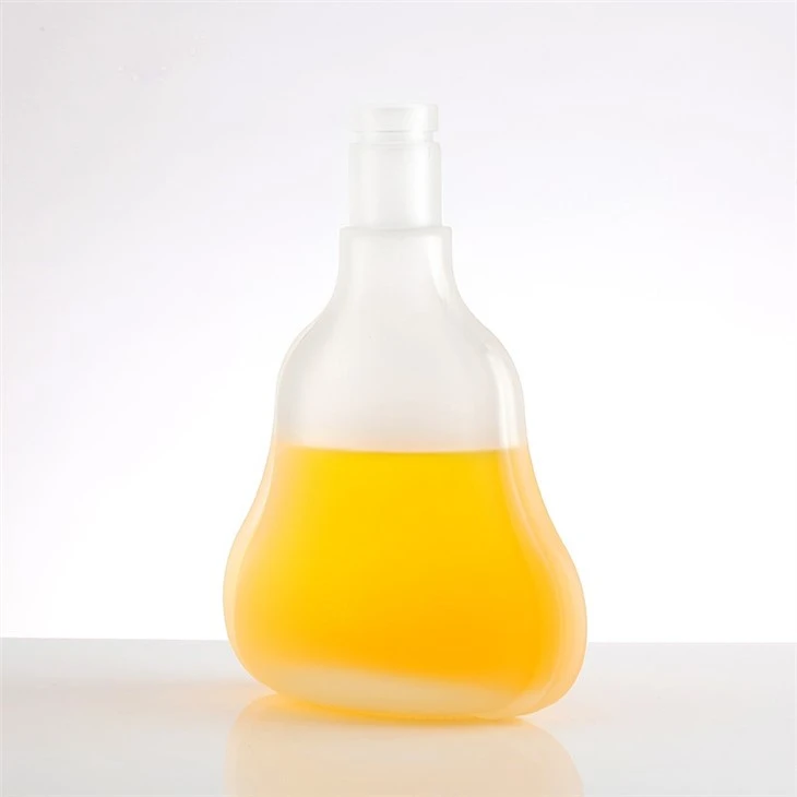 Frosted Glass Wine Bottles