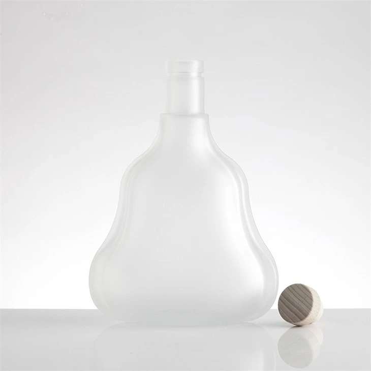 Frosted Glass Wine Bottles