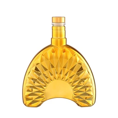 750ml oltin elektroplatilgan xo konyadli shisha