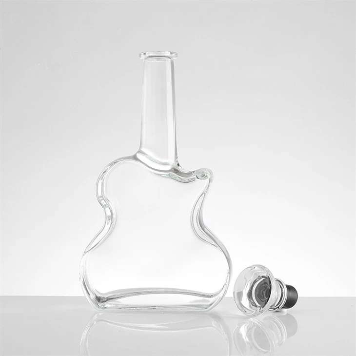 Whisky Wine Guitar Shaped Glass Bottles